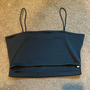 Black Tank Top With Front Slit
